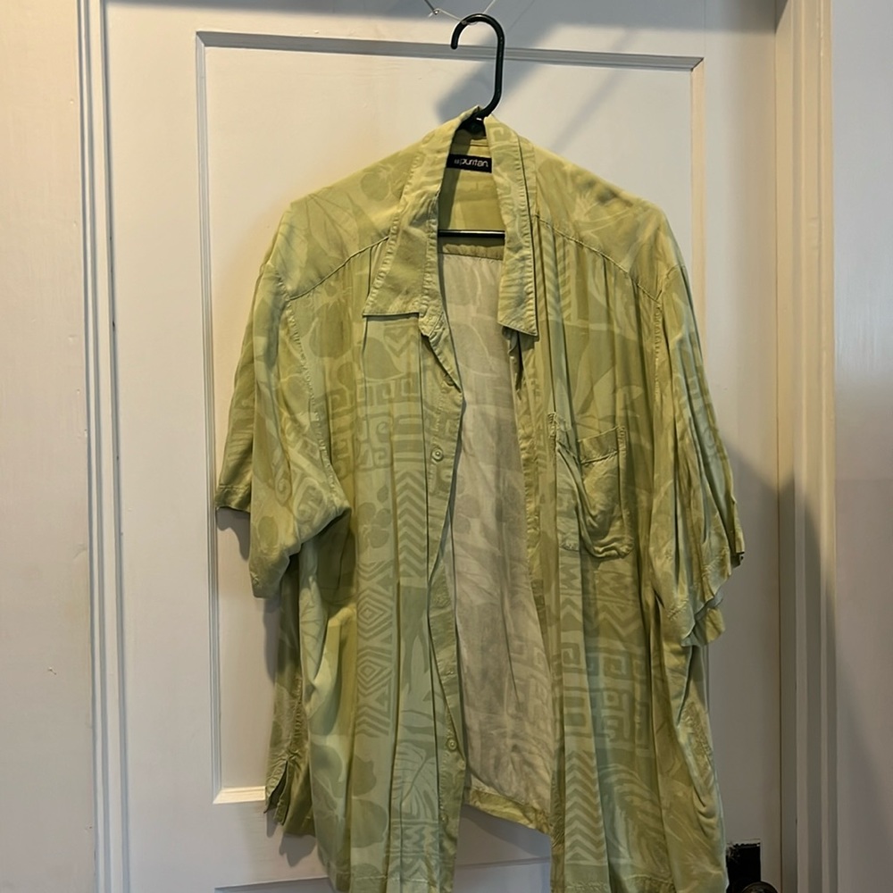 Men’s short sleeve casual shirt. Puritan. Size 3XL. Good condition. Light green